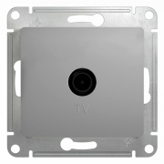 TV розетка оконечная 1DB механизм SE Glossa, алюминий