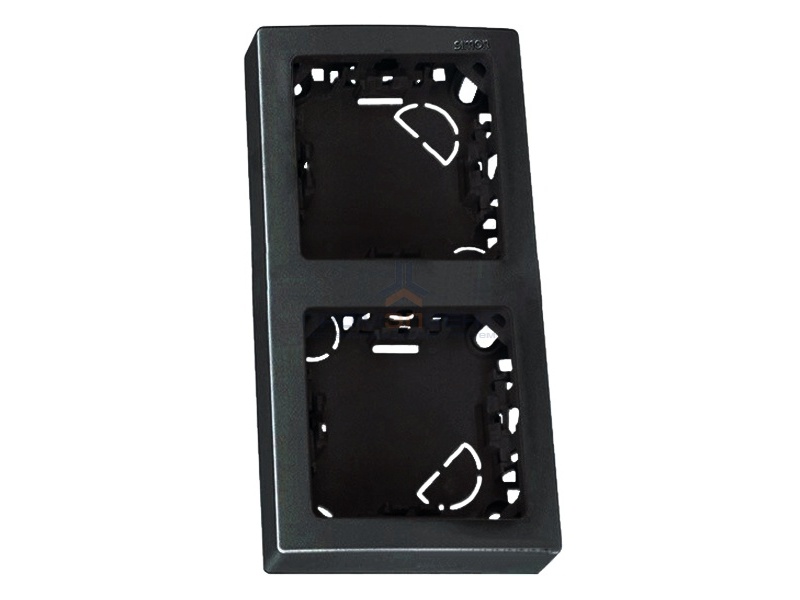 Рамка 2 поста вертикальный 75х146 мм Simon 73 Loft, графитт