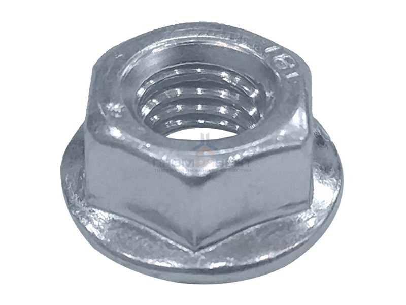 Гайка с насечкой, препятствующей откручиванию М5 оцинкованная DKC