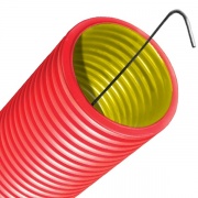 Труба двустенная гибкая DKC 110 мм, с протяжкой, с муфтой красная [бухта 100м]